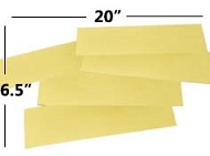 6 1/2&quot; X 20&quot; Canary Yellow
Stencil Board (.015)
- 50 Lbs/Box - Sold By the Box