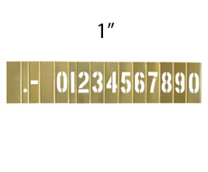 1&quot; Brass Number Set  (15 Pcs) 