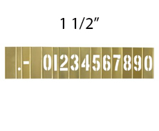 1 1/2&quot; Brass Number Set - 15
Pieces
