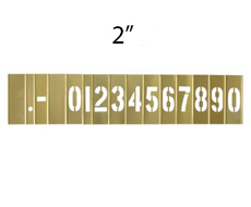 2&quot; Brass Number Set (15 Pcs) 