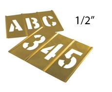 1/2&quot; Brass Letter &amp; Number
Set (92 Pcs)