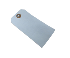 2 3/8&quot; x 4 3/4&quot; White Tyvek Tag w/ Metal Eyelet