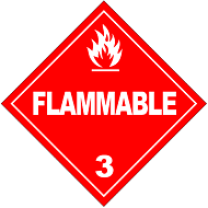 10 3/4&quot; x 10 3/4&quot; Class 3
&quot;Flammable&quot;
Placard (25/Pkg)