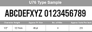 1/2&quot; Ribtype Letter &amp;
Number Set (TU76)