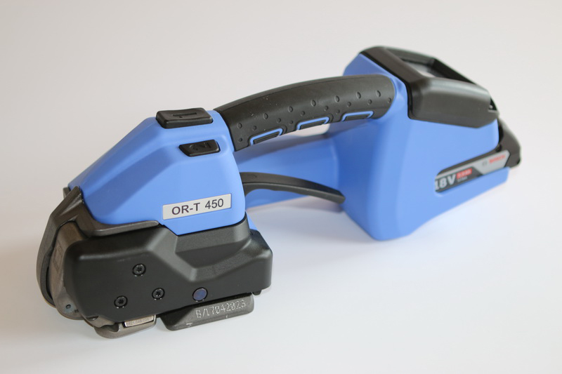 5/8&quot; - 3/4&quot; Battery Powered
Combo Tool for Polyester or
Polypropylene Strapping
(ORT-450) - Included 1
Battery and 1 Charger