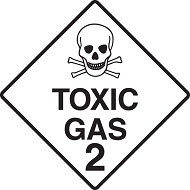 10 3/4&quot; x 10 3/4&quot; Class 2
&quot;Toxic Gas&quot;
Placard (25/Pkg)