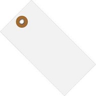 3 1/8&quot; x 6 1/4&quot; White Tyvek Tag w/ Metal Eyelet