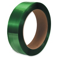 1/2&quot; x 10,500&#39; Embossed Green Polyester Strapping, 16&quot; x 6&quot;