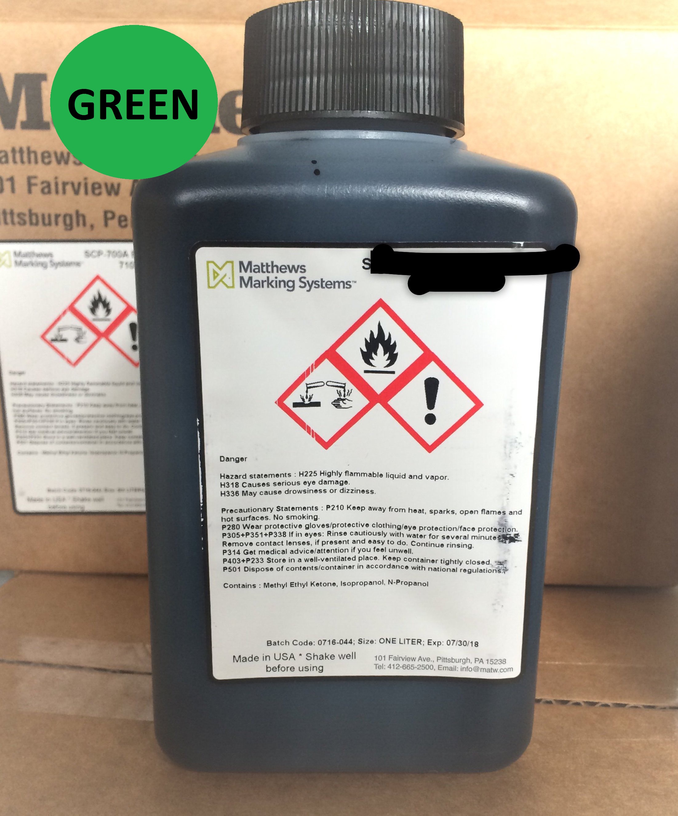 M-656 Green Offset Ink - 6 Quarts/Case (#71002597)
