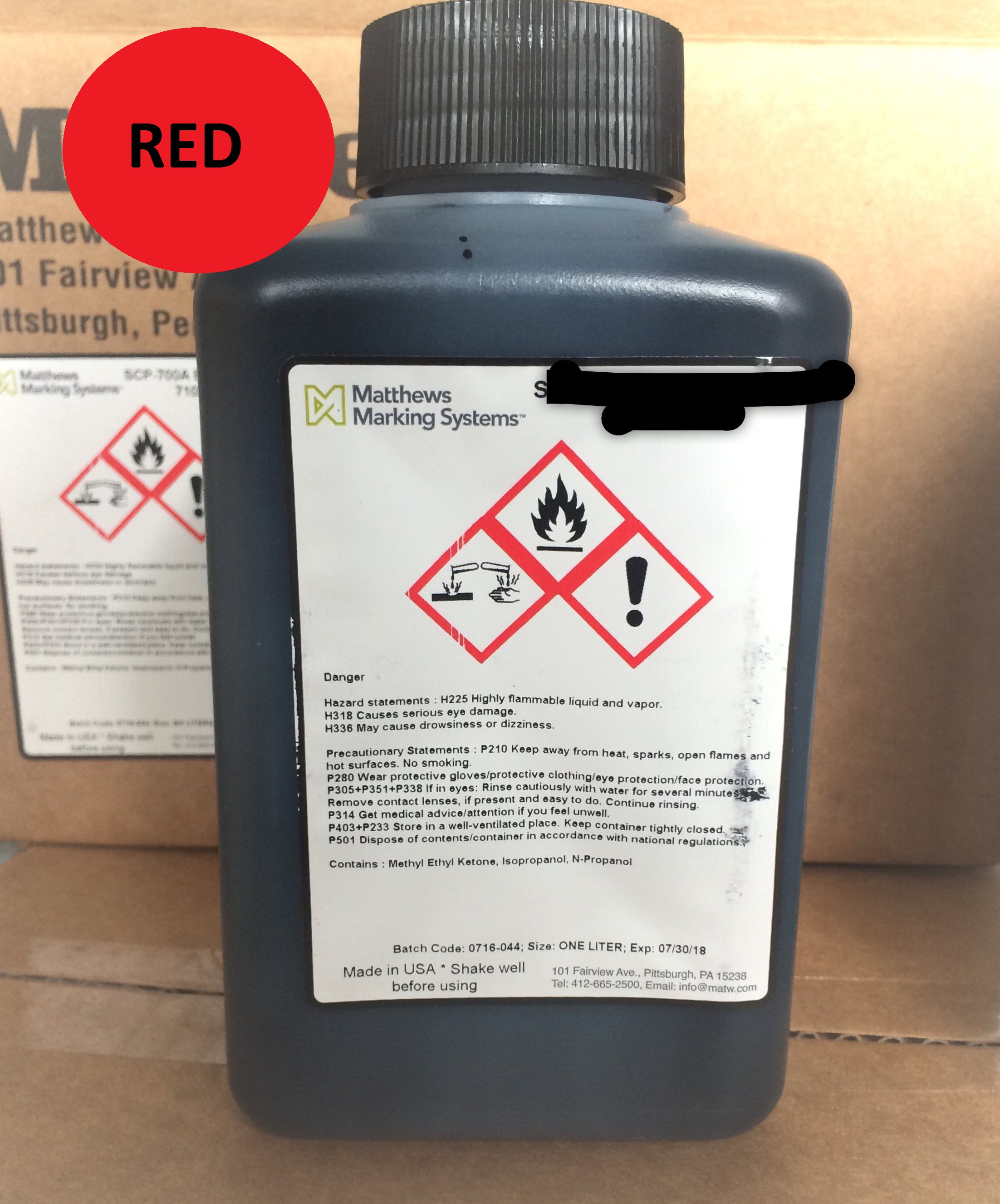 M-656 Red Offset Ink - 6 Quarts/Case (#71002598)