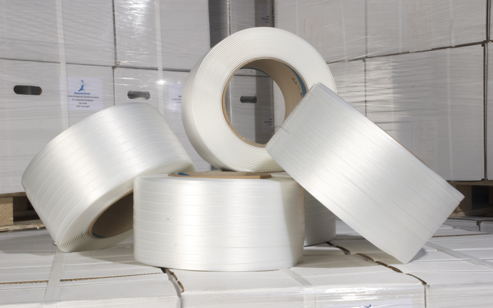 5/8&quot; x 2000&#39; 
Composite Polyester
Strapping, 1,210 Lb. Break
Strength - 2 Coils/Box - 45
Coils/Pallet *SOLD BY THE BOX*