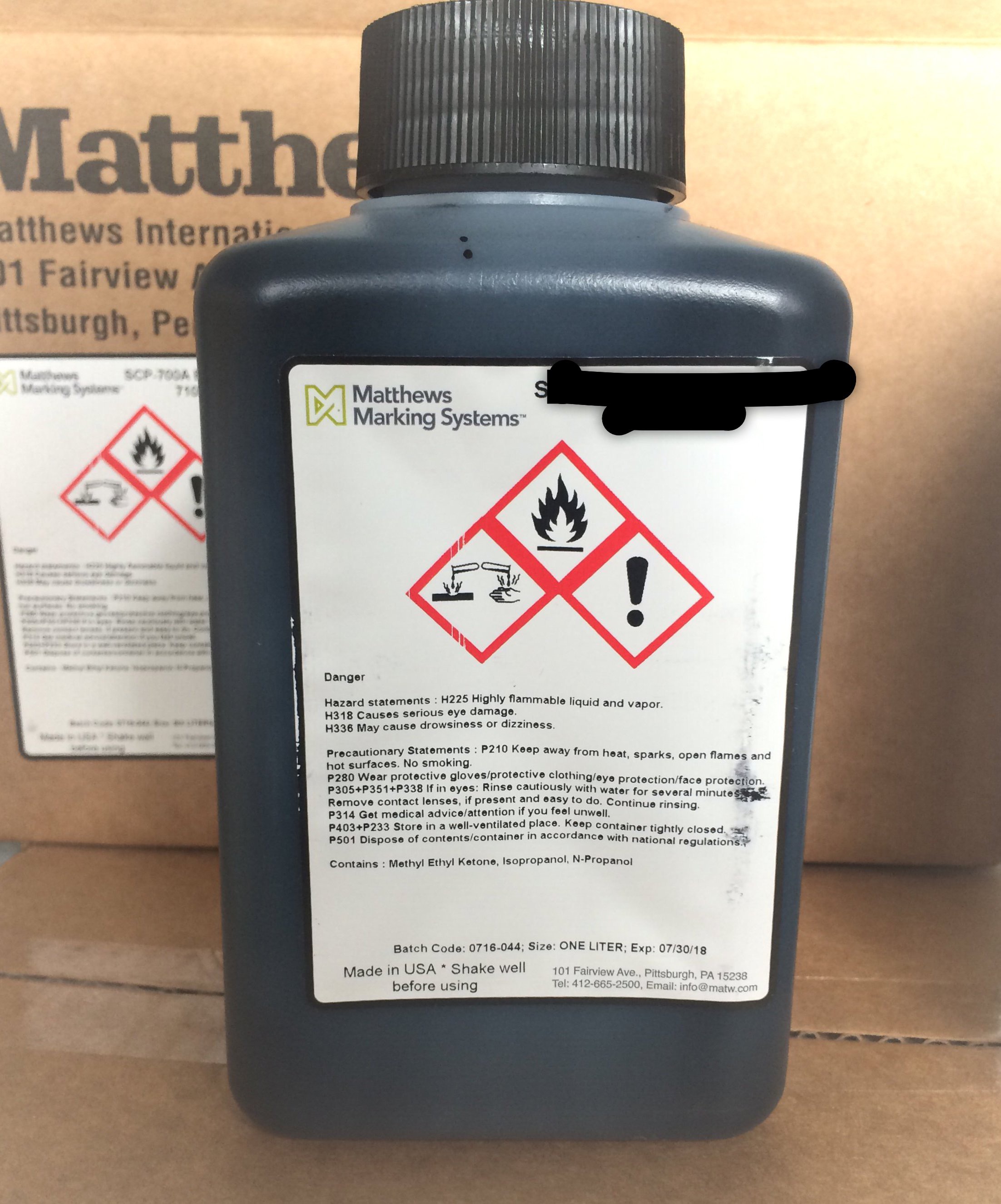 Black Water Based Ink - 6 Liters/Case (#PX-370A)