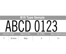 1&quot; Ribtype Letter &amp;
Number Set (TB19)